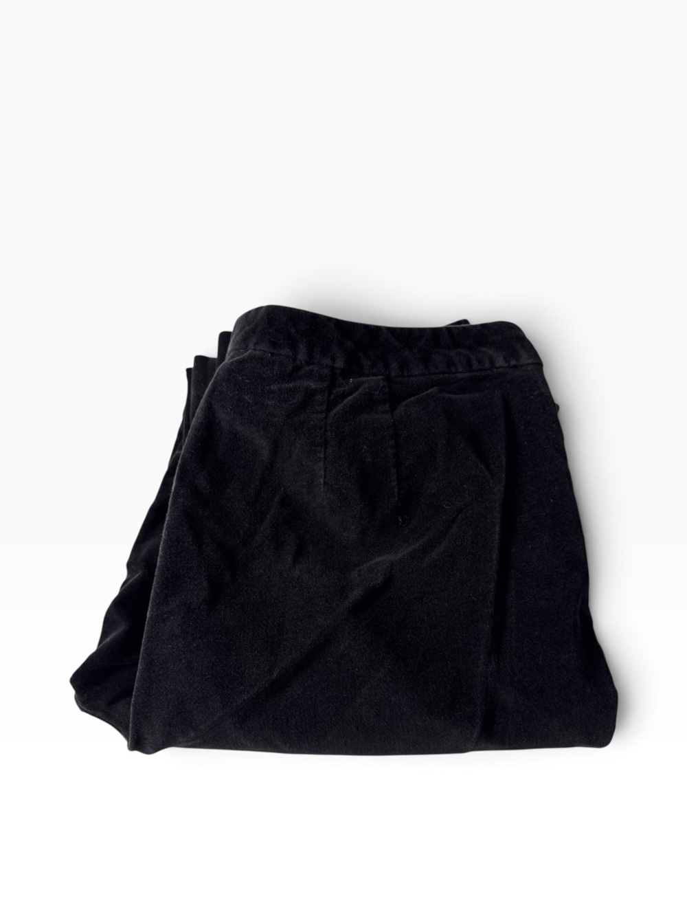 Talbots Black Stretch Velour Straight Leg Pants Size 8